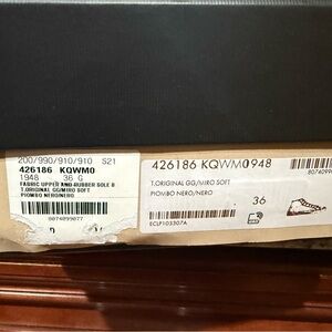 Gucci Black and Tan Shoe Box with Original Labels